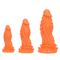 7.87in 10.43in 12.6in Fantasy Silicone Soft Big No Eggs Dragon Dildo