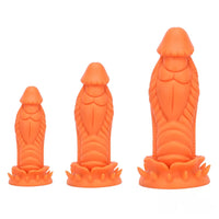 7.87in 10.43in 12.6in Fantasy Silicone Soft Big No Eggs Dragon Dildo