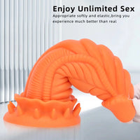 7.87in 10.43in 12.6in Fantasy Silicone Soft Big No Eggs Dragon Dildo