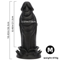 7.87in 10.43in 12.6in Fantasy Silicone Soft Big No Eggs Dragon Dildo