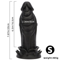 7.87in 10.43in 12.6in Fantasy Silicone Soft Big No Eggs Dragon Dildo