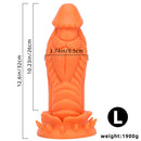 7.87in 10.43in 12.6in Fantasy Silicone Soft Big No Eggs Dragon Dildo