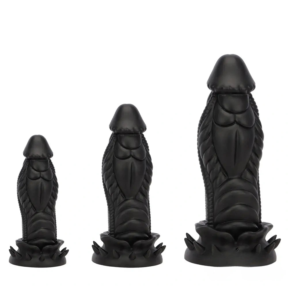 7.87in 10.43in 12.6in Fantasy Silicone Soft Big No Eggs Dragon Dildo