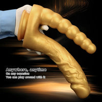 7.87in 10.43in Large Silicone Double-ended Dildo Soft Women Masturbator