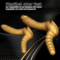 7.87in 10.43in Large Silicone Double-ended Dildo Soft Women Masturbator