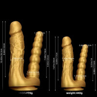 7.87in 10.43in Large Silicone Double-ended Dildo Soft Women Masturbator