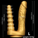 7.87in 10.43in Large Silicone Double-ended Dildo Soft Women Masturbator