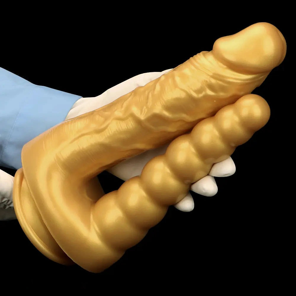 7.87in 10.43in Large Silicone Double-ended Dildo Soft Women Masturbator
