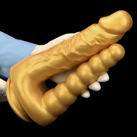 7.87in 10.43in Large Silicone Double-ended Dildo Soft Women Masturbator