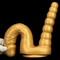 7.87in 10.43in Large Silicone Double-ended Dildo Soft Women Masturbator