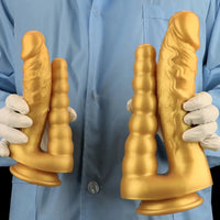7.87in 10.43in Large Silicone Double-ended Dildo Soft Women Masturbator