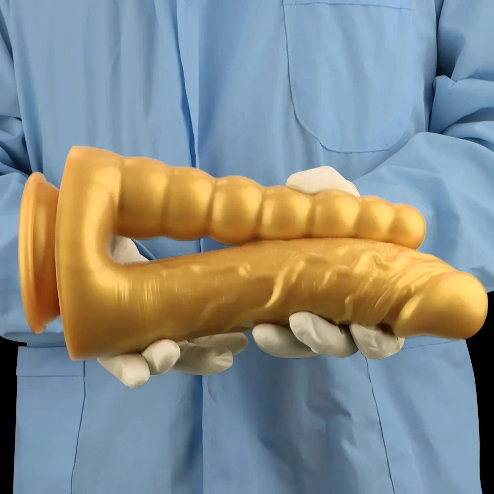7.87in 10.43in Large Silicone Double-ended Dildo Soft Women Masturbator
