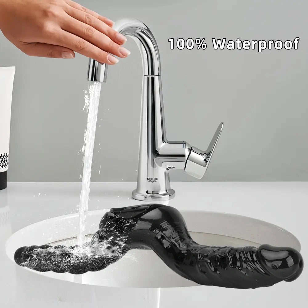 7.87in 10.43in PVC Double Headed Dildo Masturbator With Simulated Cock