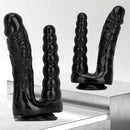 7.87in 10.43in PVC Double Headed Dildo Masturbator With Simulated Cock