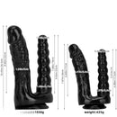 7.87in 10.43in PVC Double Headed Dildo Masturbator With Simulated Cock