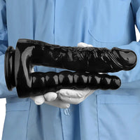 7.87in 10.43in PVC Double Headed Dildo Masturbator With Simulated Cock