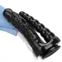 7.87in 10.43in PVC Double Headed Dildo Masturbator With Simulated Cock