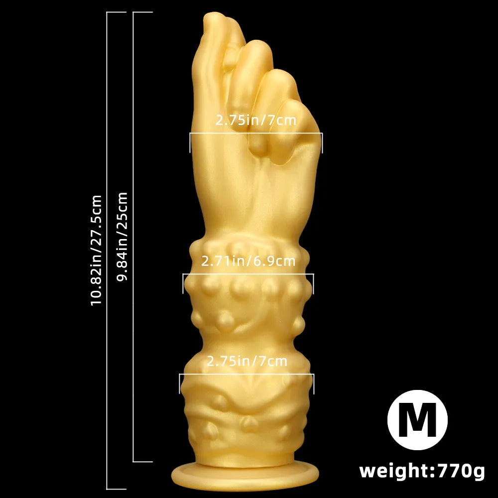 7.87in 10.82in 14in Thick Large Silicone Soft Hands Fist Anal Dildo