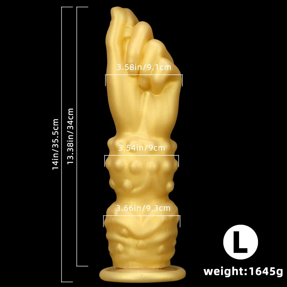 7.87in 10.82in 14in Thick Large Silicone Soft Hands Fist Anal Dildo