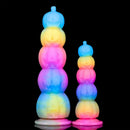 7.87in 11.02in Silicone Halloween Pumpkin Butt Plug Luminous Dildo