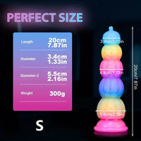 7.87in 11.02in Silicone Halloween Pumpkin Butt Plug Luminous Dildo