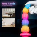 7.87in 11.02in Silicone Halloween Pumpkin Butt Plug Luminous Dildo