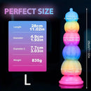 7.87in 11.02in Silicone Halloween Pumpkin Butt Plug Luminous Dildo