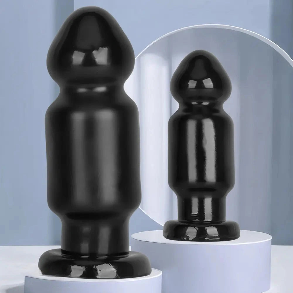 7.87in 11.22in Big Black Large PVC Anal Plug Dildo For Anal Expansion Sex
