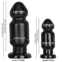 7.87in 11.22in Big Black Large PVC Anal Plug Dildo For Anal Expansion Sex