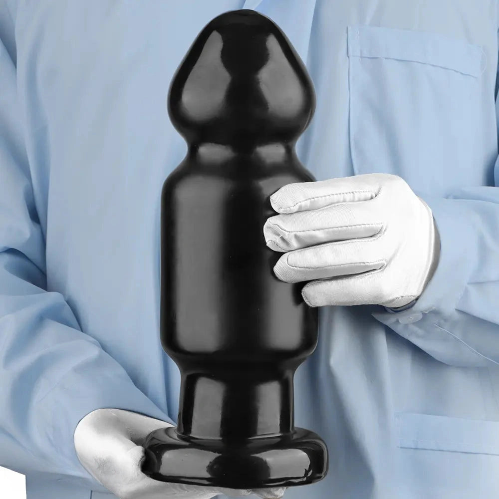 7.87in 11.22in Big Black Large PVC Anal Plug Dildo For Anal Expansion Sex
