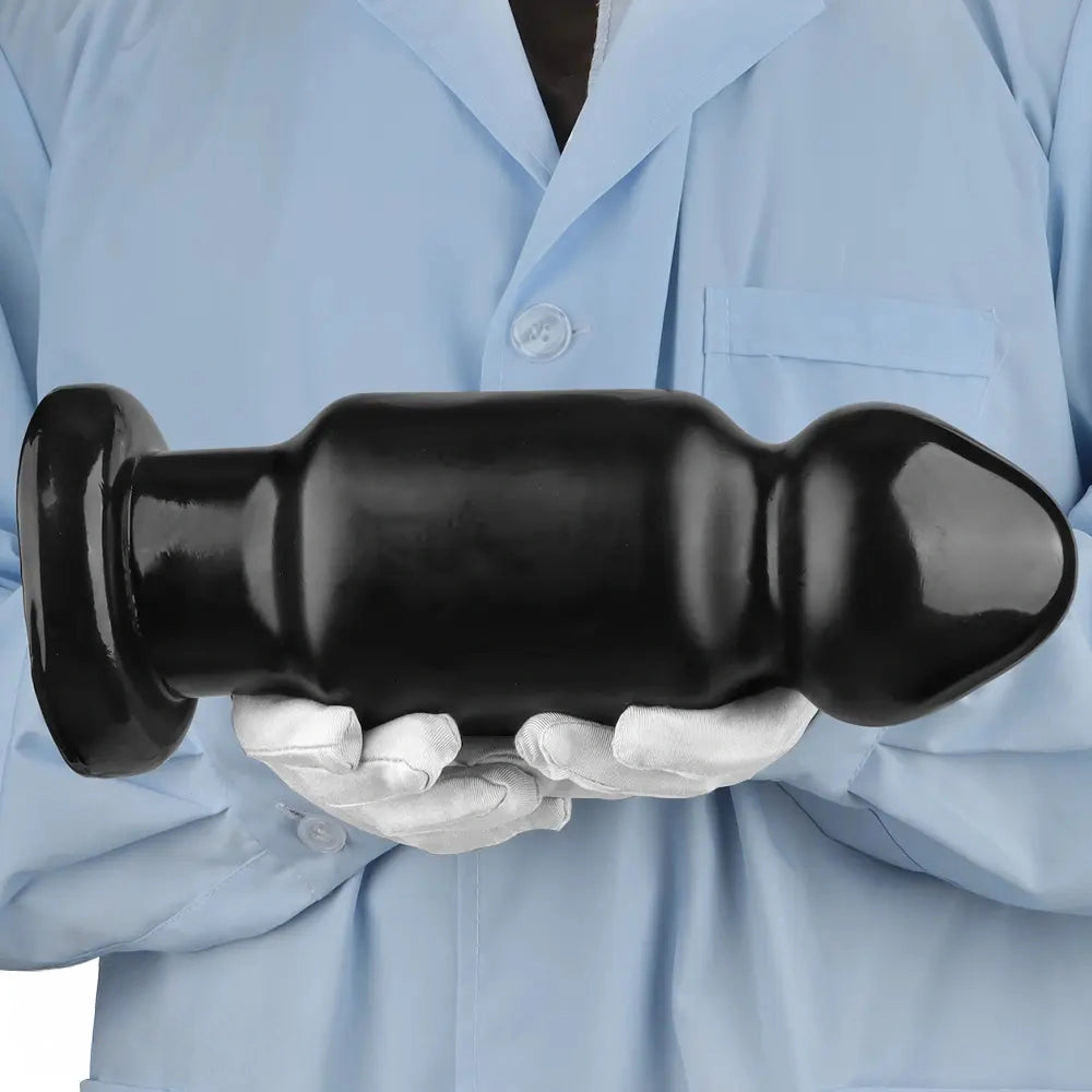 7.87in 11.22in Big Black Large PVC Anal Plug Dildo For Anal Expansion Sex