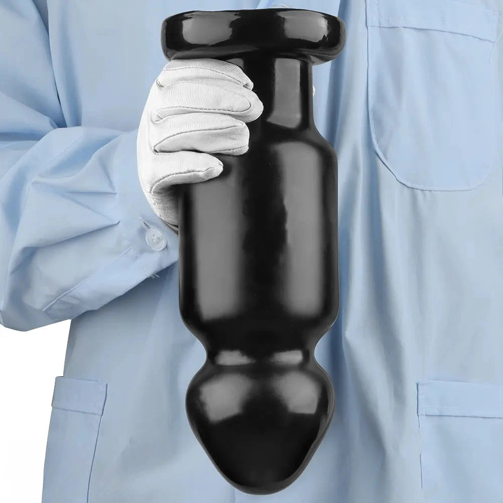 7.87in 11.22in Big Black Large PVC Anal Plug Dildo For Anal Expansion Sex