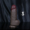 7.87in 11.22in Ebony Big Silicone Soft Dildo For Women Men Gay