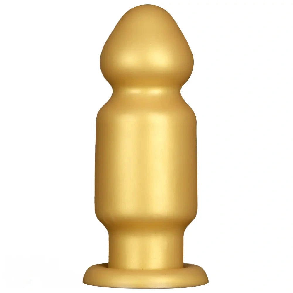 7.87in 11.22in Golden Silicone Soft Big Anal Plug Dildo For Anal Expansion