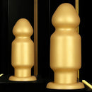 7.87in 11.22in Golden Silicone Soft Big Anal Plug Dildo For Anal Expansion