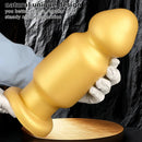7.87in 11.22in Golden Silicone Soft Big Anal Plug Dildo For Anal Expansion
