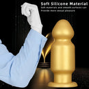 7.87in 11.22in Golden Silicone Soft Big Anal Plug Dildo For Anal Expansion