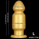 7.87in 11.22in Golden Silicone Soft Big Anal Plug Dildo For Anal Expansion