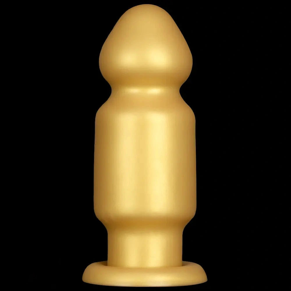 7.87in 11.22in Golden Silicone Soft Big Anal Plug Dildo For Anal Expansion