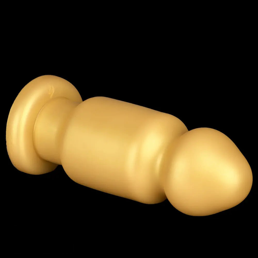 7.87in 11.22in Golden Silicone Soft Big Anal Plug Dildo For Anal Expansion