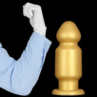 7.87in 11.22in Golden Silicone Soft Big Anal Plug Dildo For Anal Expansion