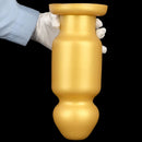 7.87in 11.22in Golden Silicone Soft Big Anal Plug Dildo For Anal Expansion