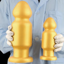 7.87in 11.22in Golden Silicone Soft Big Anal Plug Dildo For Anal Expansion