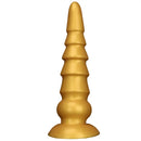 7.87in 11.41in 14.17in Golden Silicone Soft Anal Plug Dildo For Intimacy