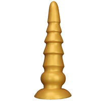 7.87in 11.41in 14.17in Golden Silicone Soft Anal Plug Dildo For Intimacy