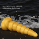 7.87in 11.41in 14.17in Golden Silicone Soft Anal Plug Dildo For Intimacy