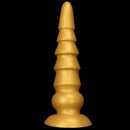 7.87in 11.41in 14.17in Golden Silicone Soft Anal Plug Dildo For Intimacy