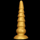 7.87in 11.41in 14.17in Golden Silicone Soft Anal Plug Dildo For Intimacy