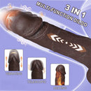 7.87in 3in1 Functional Thrusting Heating Rotation Dildo Flirting Cock Sex Toy