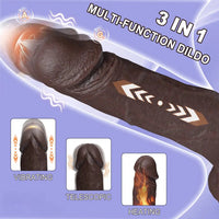 7.87in 3in1 Functional Thrusting Heating Rotation Dildo Flirting Cock Sex Toy